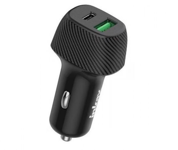 Автомобильное зарядное устройство от прикуривателя Inkax два выхода Type-c и USB 3.1A