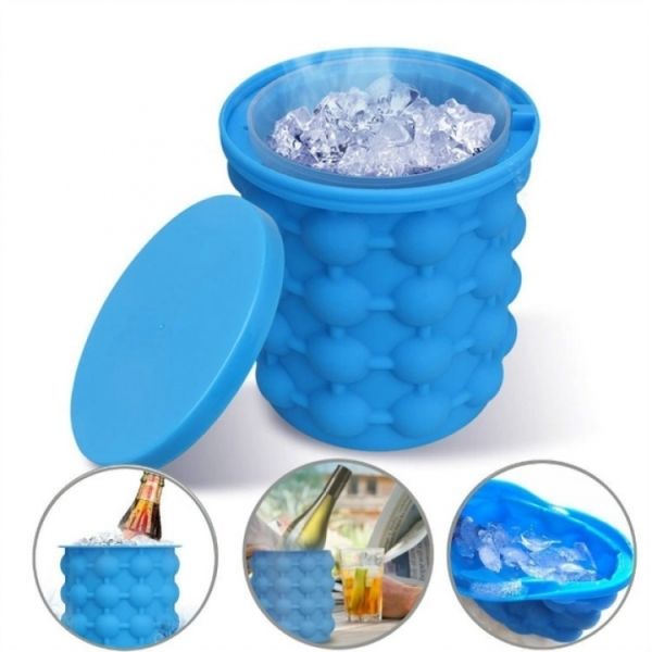 Силиконовая форма ведро для льда под бутылку ICE CUBE