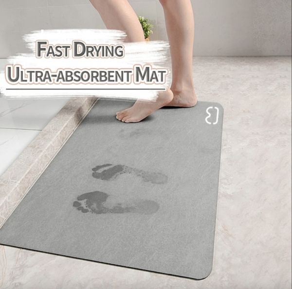 Суперпоглощающий коврик для ванной 50*80 см Big grey